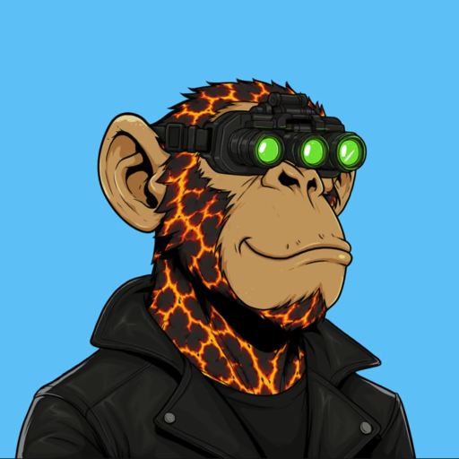 Mascot: Lava pattern ape with night vision goggles